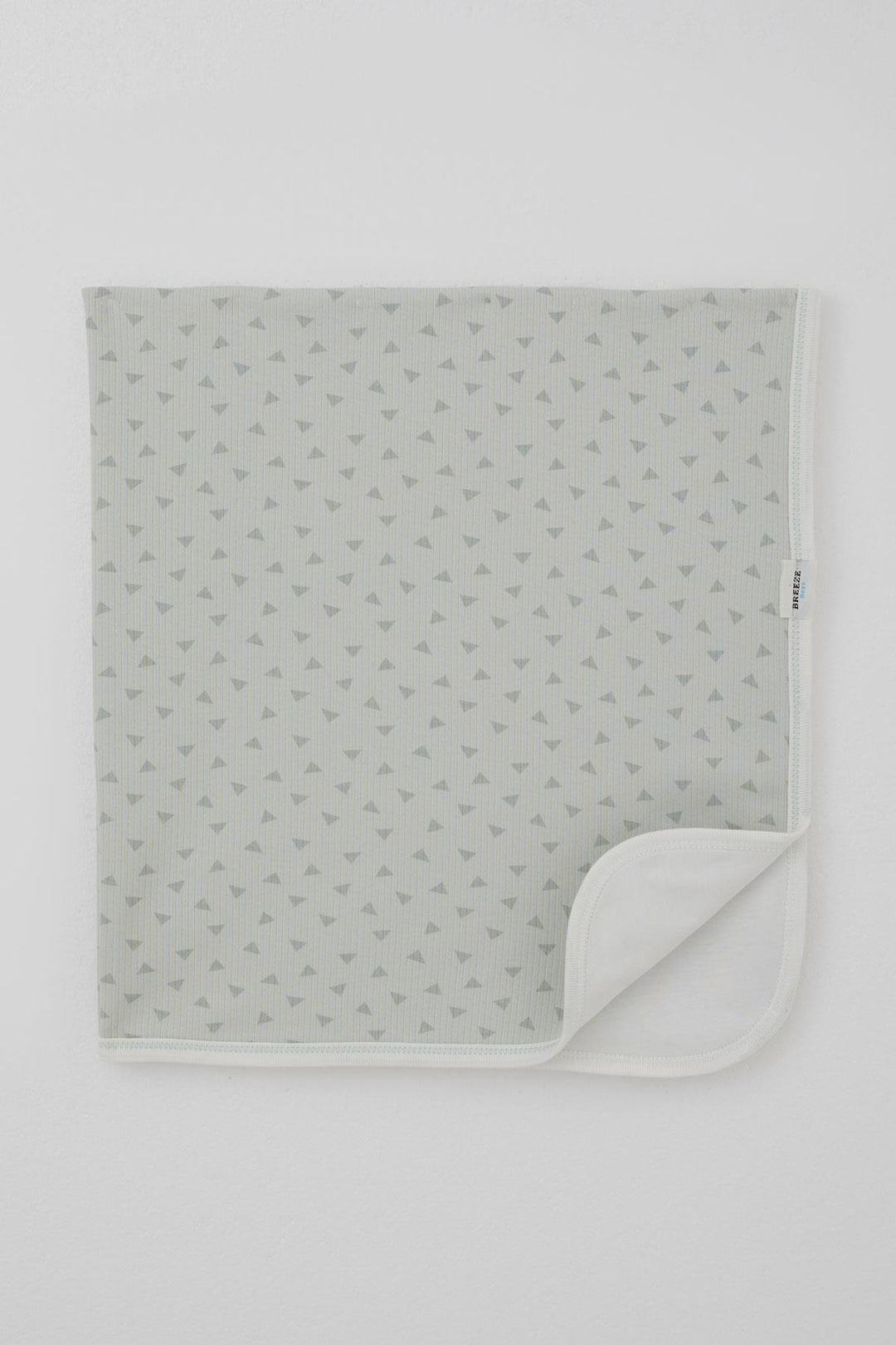 BRE Breeze Newborn Baby Blanket with Tiny Triangles Pattern, Standard Size, Water Green - Göttingen