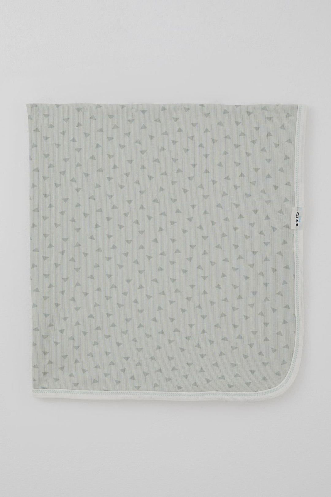 BRE Breeze Newborn Baby Blanket with Tiny Triangles Pattern, Standard Size, Water Green - Göttingen