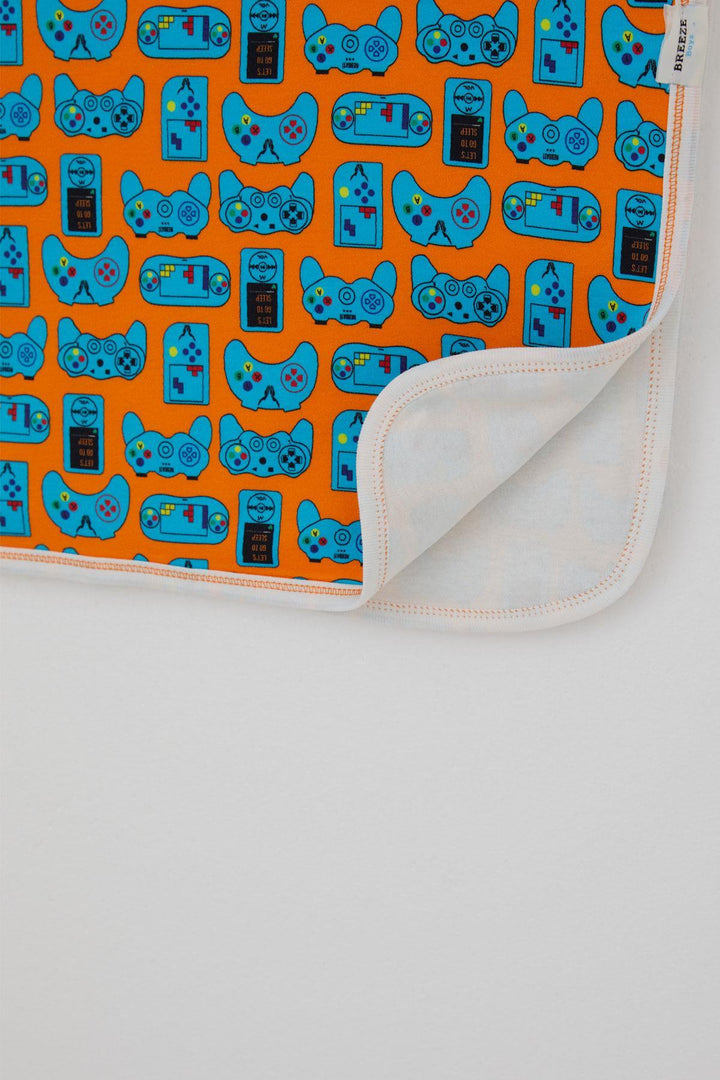 BRE Breeze Newborn Baby Blanket with Game Controller Mini Player 0-3 Months, Orange - Maroúsi