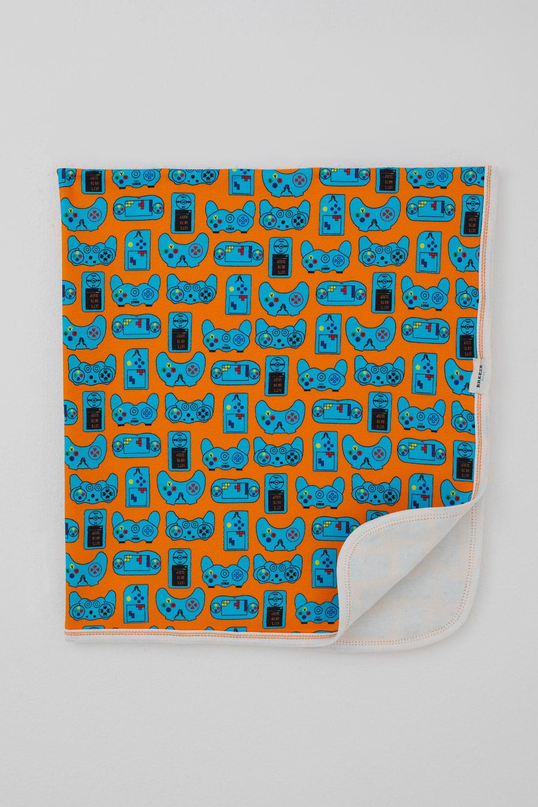 BRE Breeze Newborn Baby Blanket with Game Controller Mini Player 0-3 Months, Orange - Maroúsi