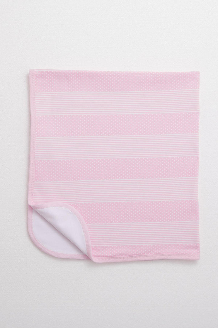 BRE Breeze Newborn Baby Blanket with Polka Dot Pattern, Standard Size, Pink - Miramar