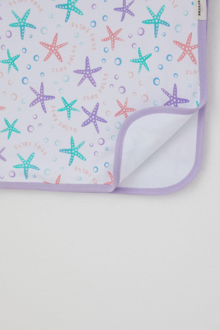 BRE Breeze Newborn Baby Blanket Colorful Starfish Pattern Standard, White - Andover