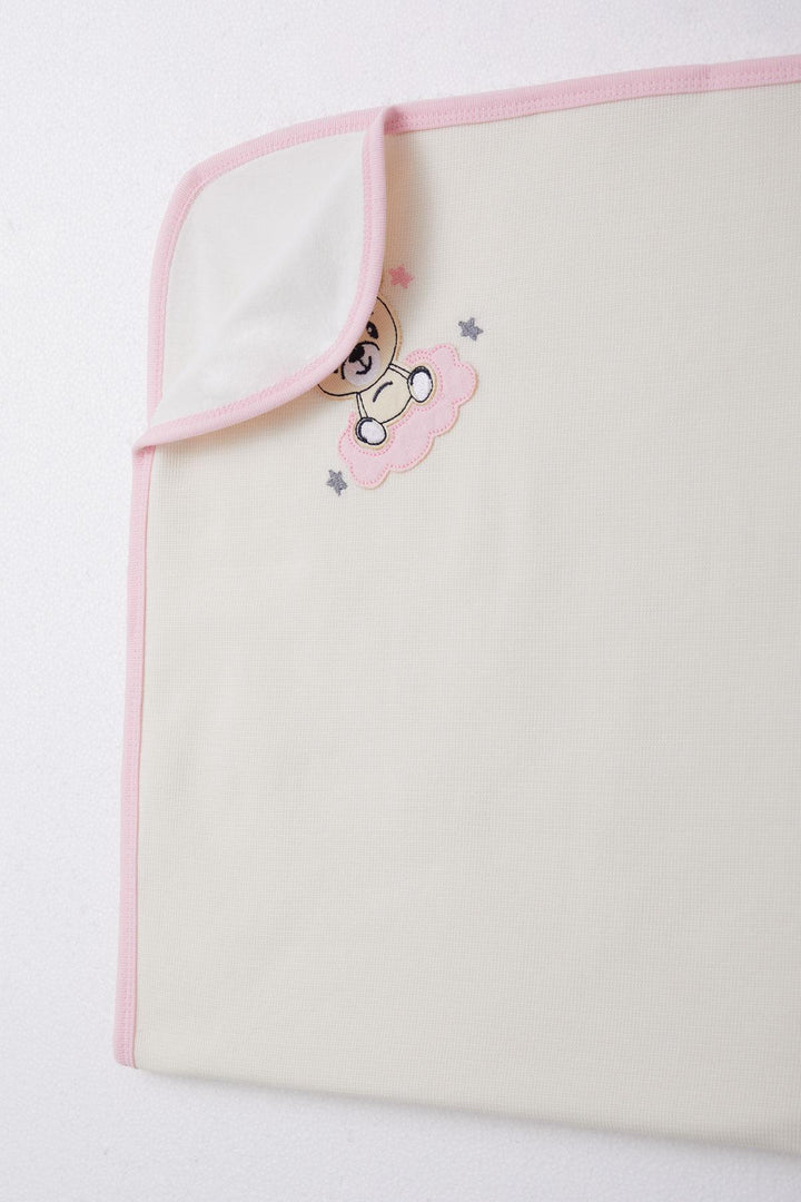 BRE Breeze Newborn Baby Blanket Cute Baby Bear Printed Standard, Cream - Bornheim