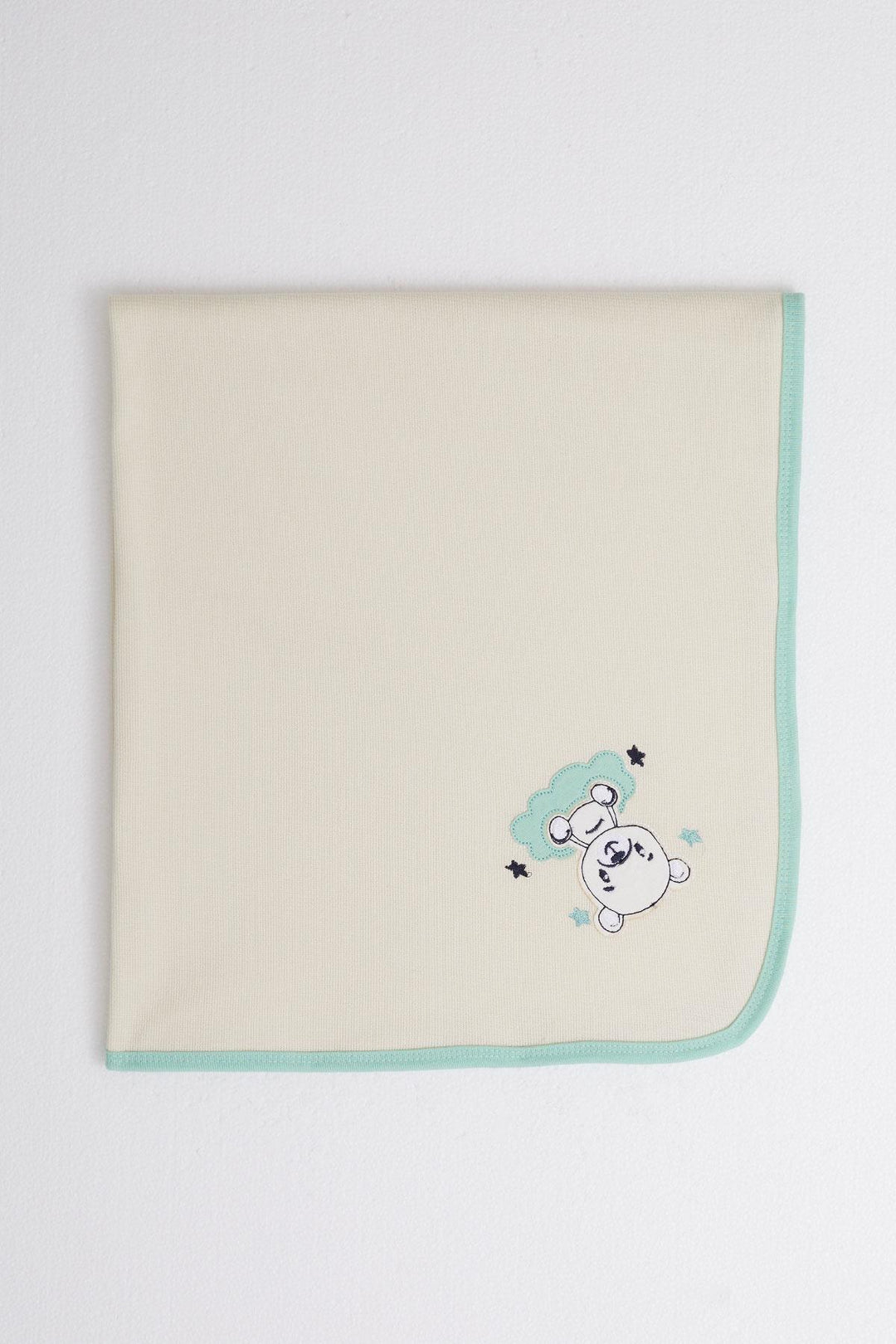 BRE Breeze Newborn Baby Blanket Cute Baby Bear Printed Standard, Cream - Southampton