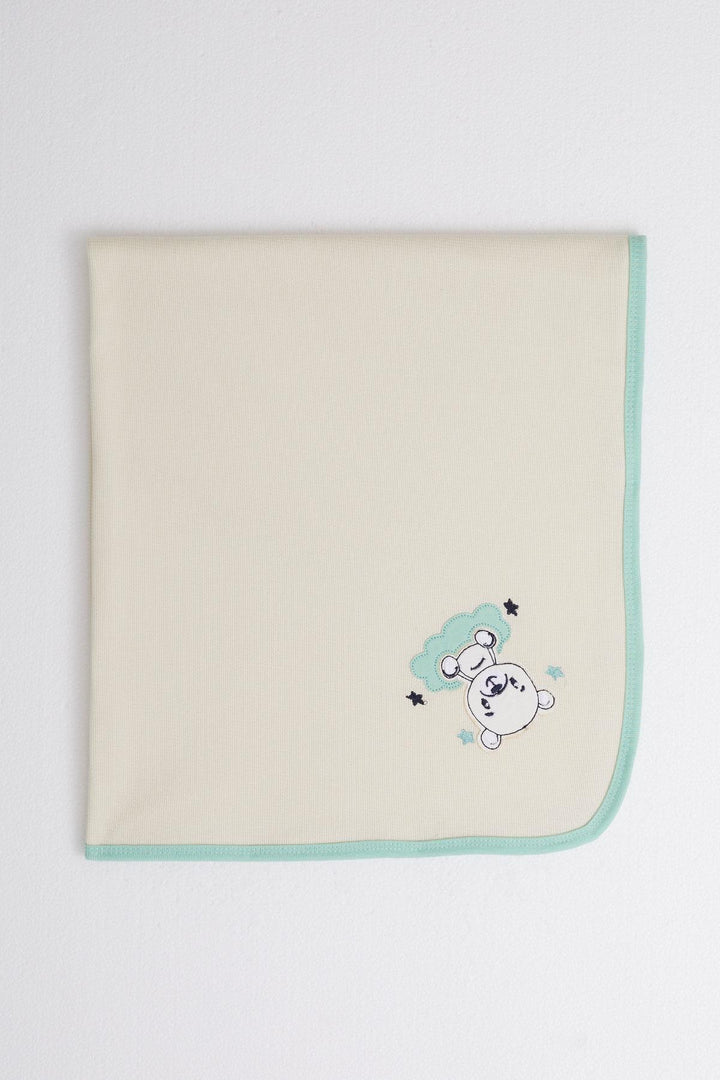 BRE Breeze Newborn Baby Blanket Cute Baby Bear Printed Standard, Cream - Southampton