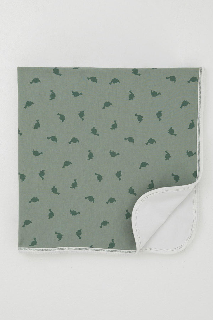 BRE Breeze Newborn Baby Blanket Cute Baby Dinosaur Patterned Standard, Khaki Green - Nova Kakhovka