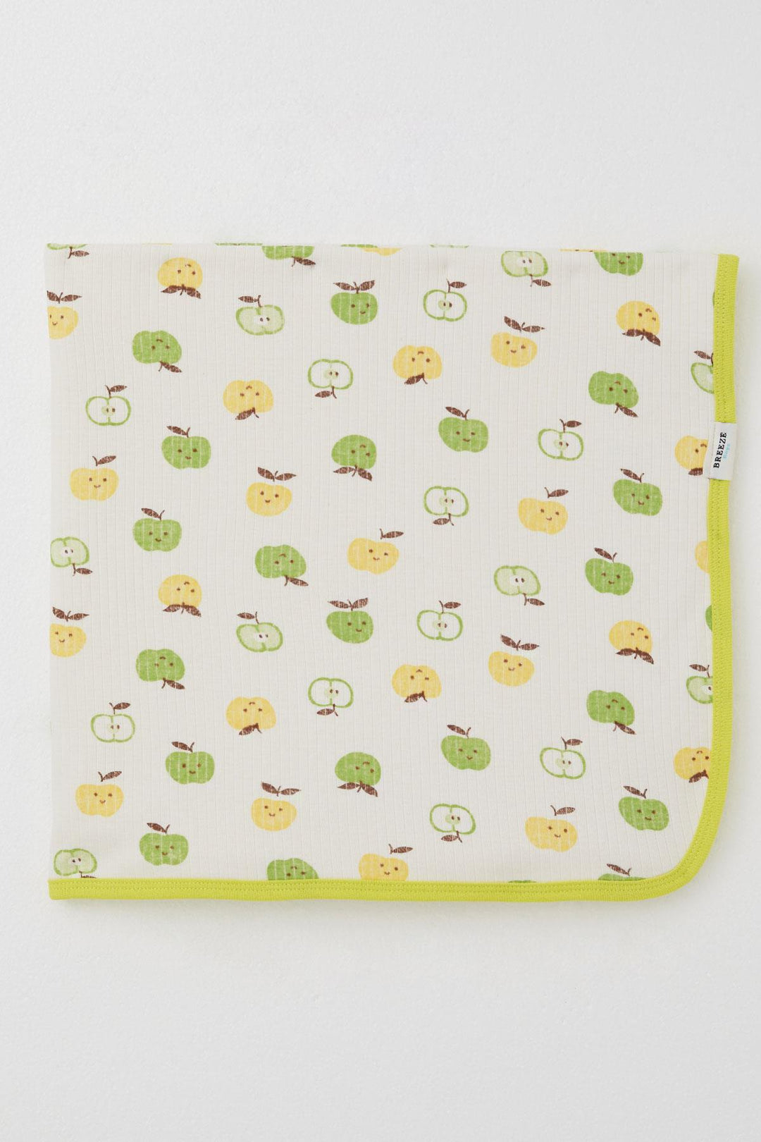BRE Breeze Newborn Baby Blanket Cute Little Apple Patterned Standard, Ecru - Delray Beach