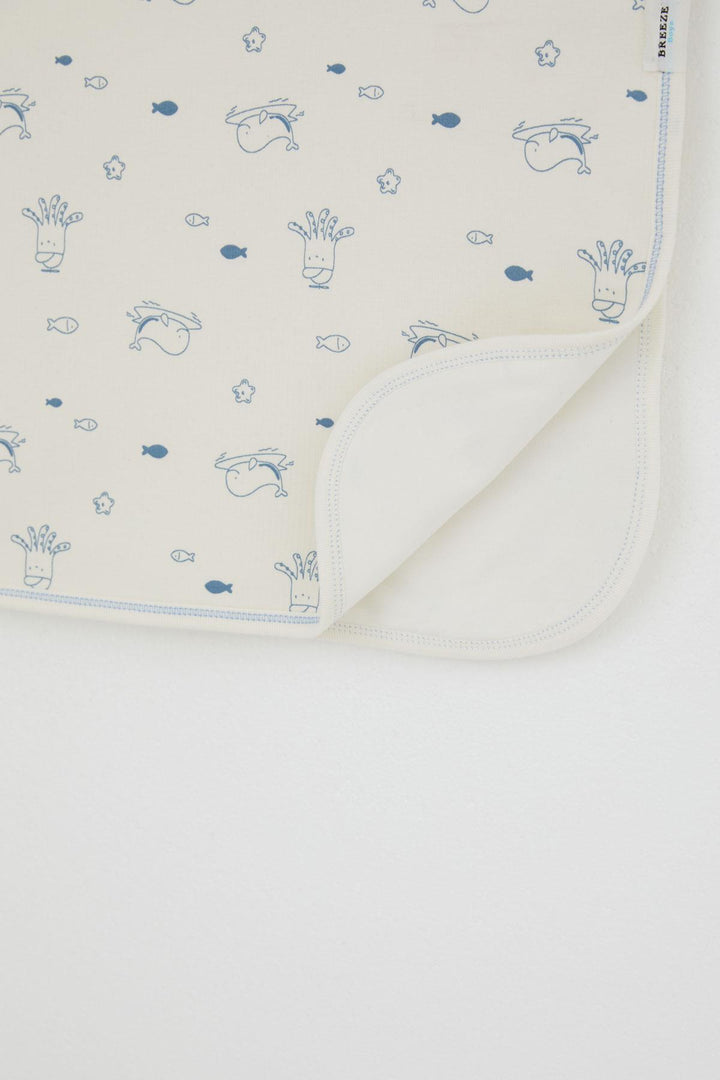 BRE Breeze Newborn Baby Blanket Cute Sea Animals Patterned Standard, Cream - Genk