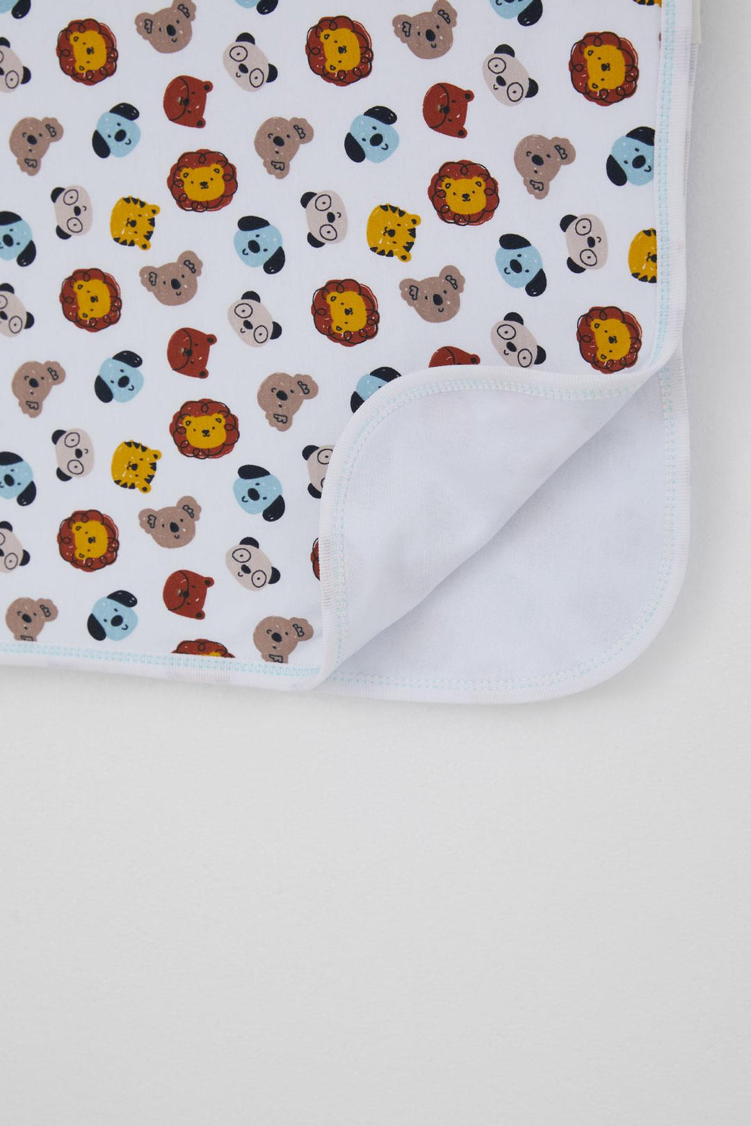 BRE Breeze Newborn Baby Blanket with Cute Animals Pattern, White - Mascouche
