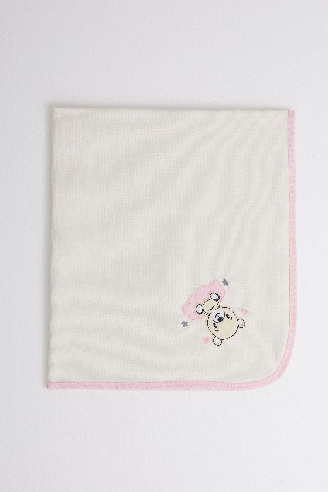 BRE Breeze Newborn Baby Blanket Cute Baby Bear Printed Standard, Cream - Bornheim