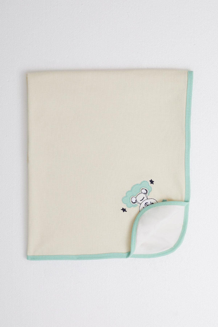BRE Breeze Newborn Baby Blanket Cute Baby Bear Printed Standard, Cream - Southampton