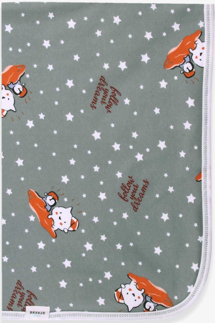 BRE Breeze Newborn Baby Blanket Sleepy Friends 75x85, Mint Green - Cuxhaven