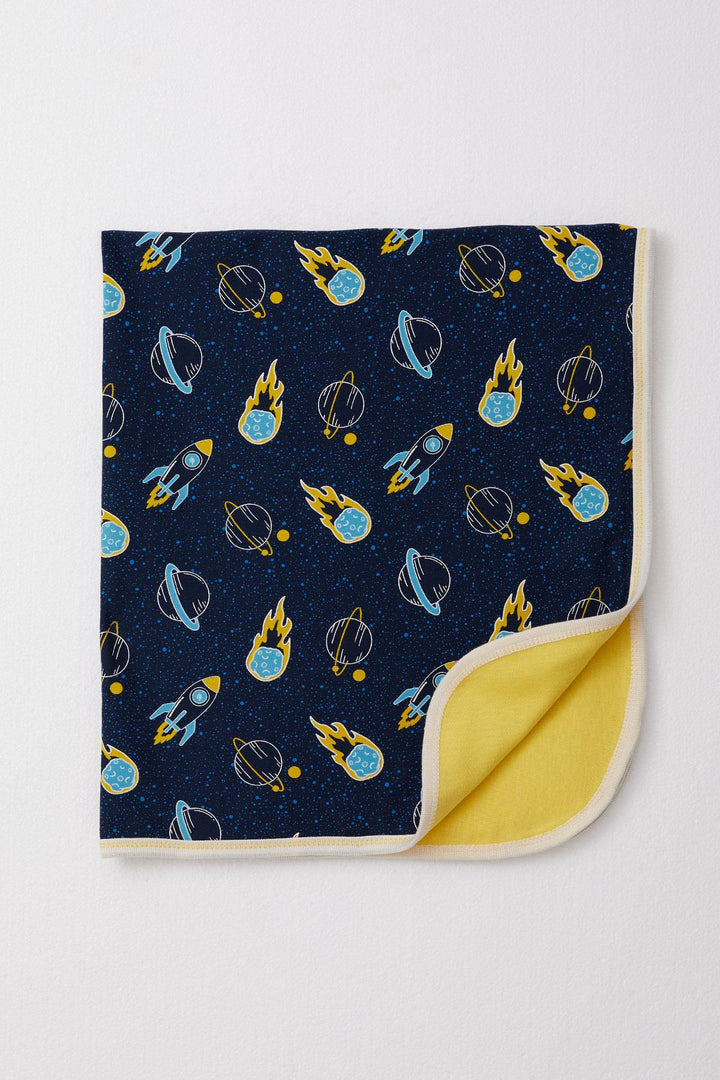 BRE Breeze Newborn Baby Blanket Space Themed Standard, Navy Blue - Monrovia