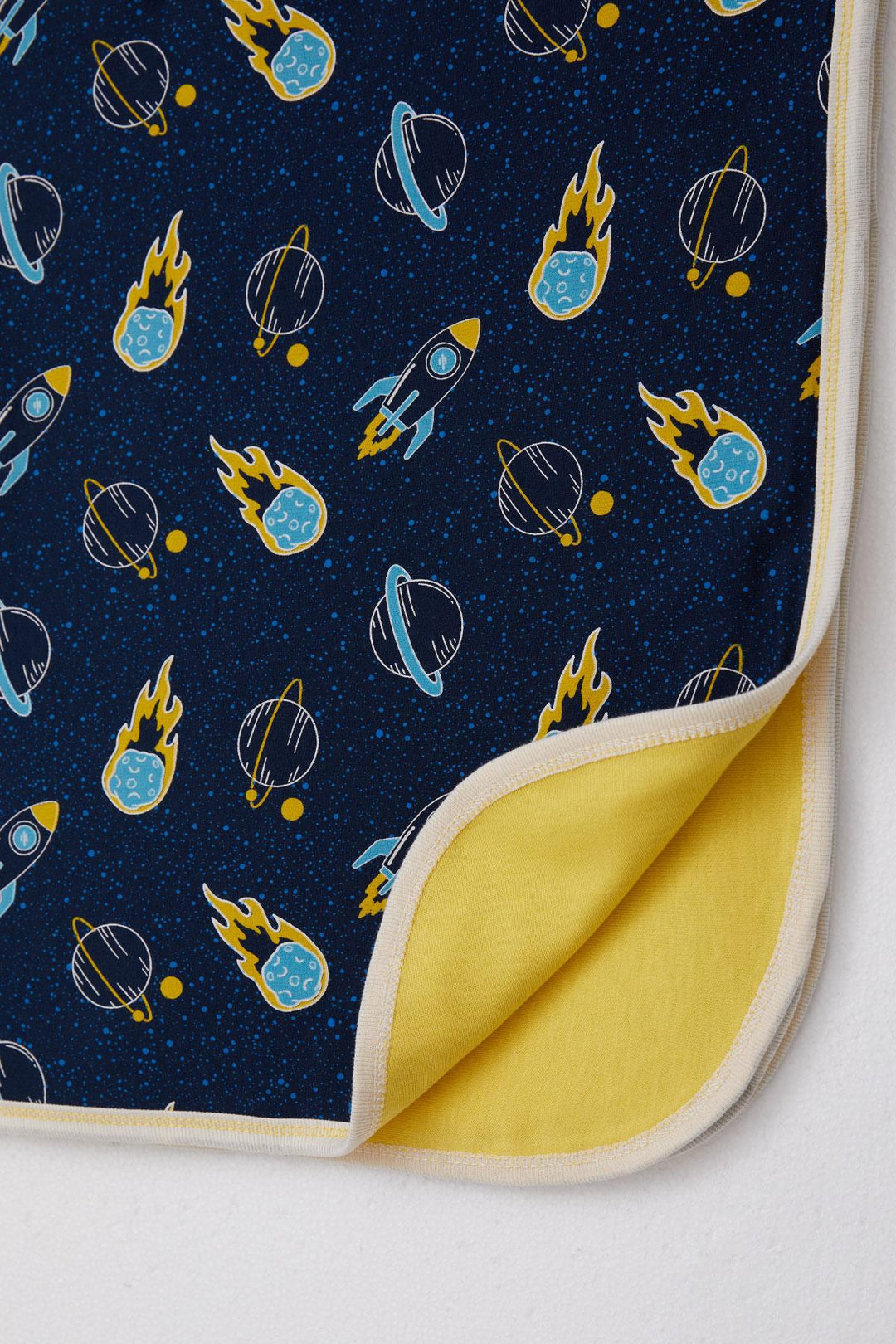 BRE Breeze Newborn Baby Blanket Space Themed Standard, Navy Blue - Monrovia