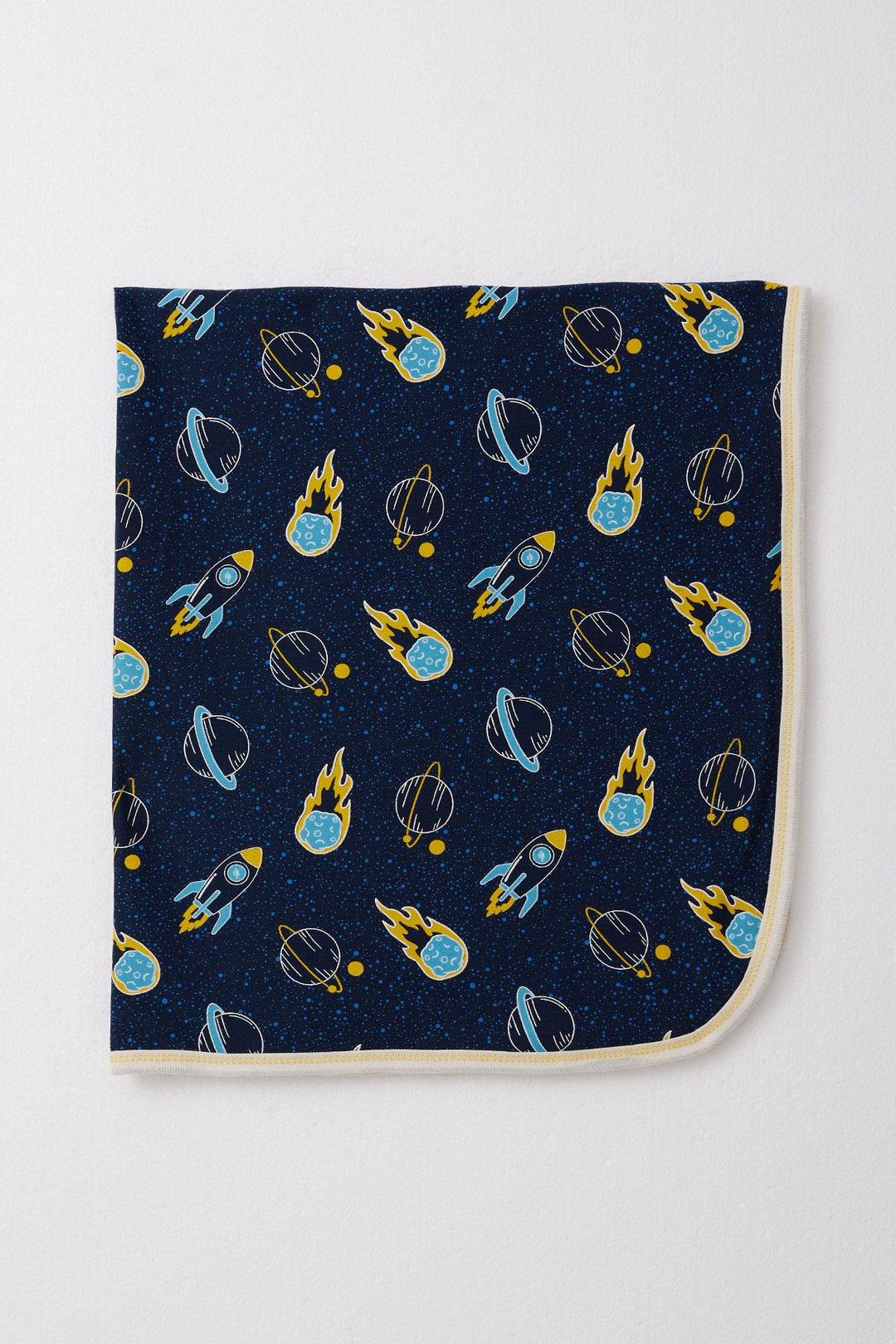 BRE Breeze Newborn Baby Blanket Space Themed Standard, Navy Blue - Monrovia