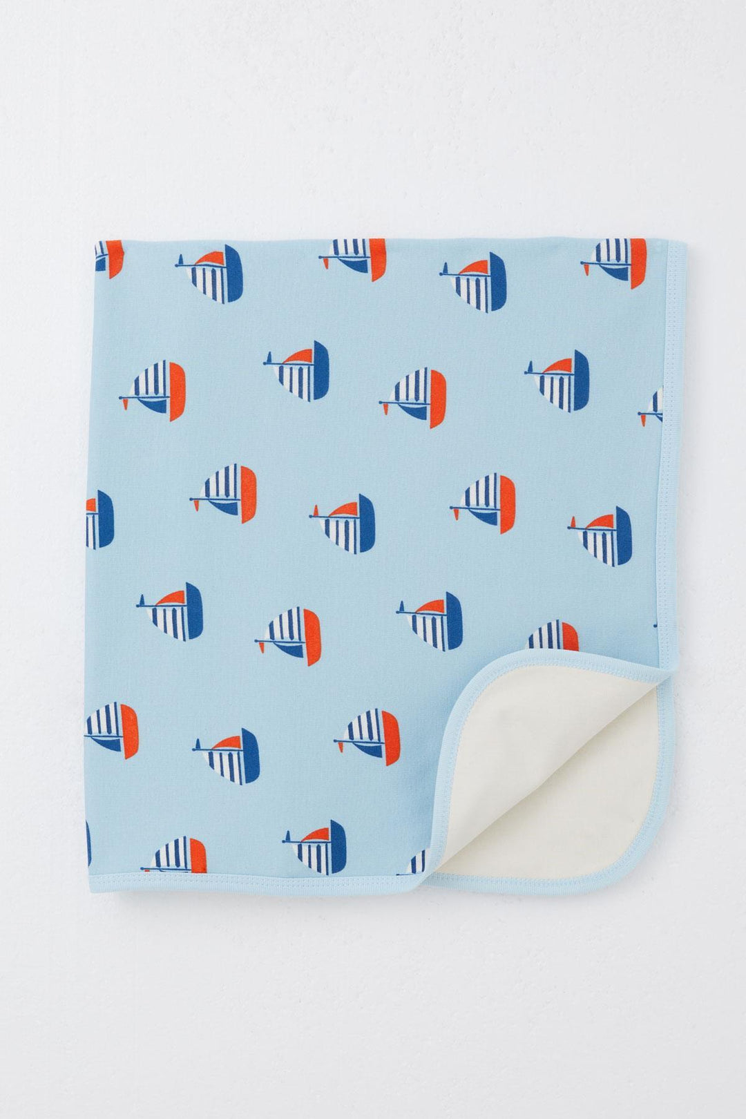 BRE Breeze Newborn Baby Blanket with Sail Pattern, Standard Size, Blue - Jalapa