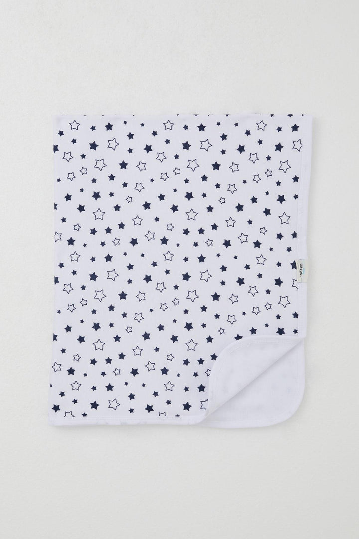 BRE Breeze Newborn Baby Blanket with Star Pattern, Standard, White - McAllen