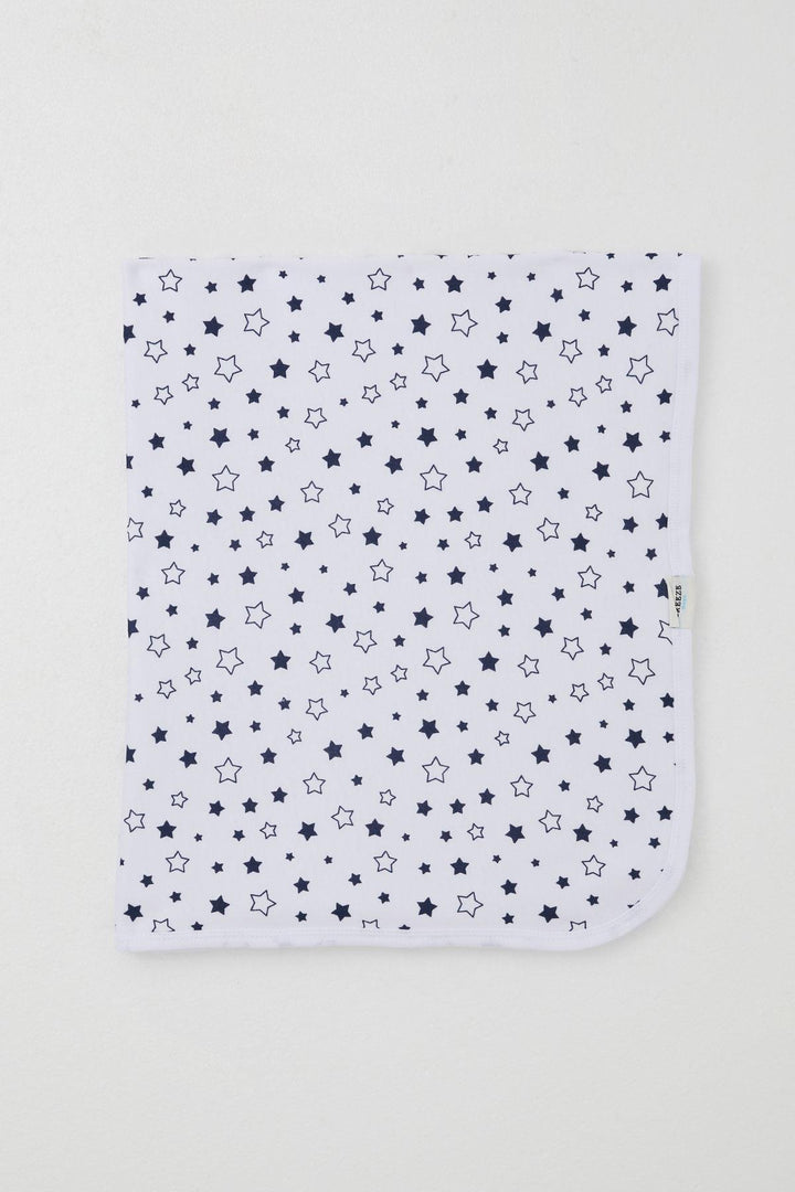 BRE Breeze Newborn Baby Blanket with Star Pattern, Standard, White - McAllen