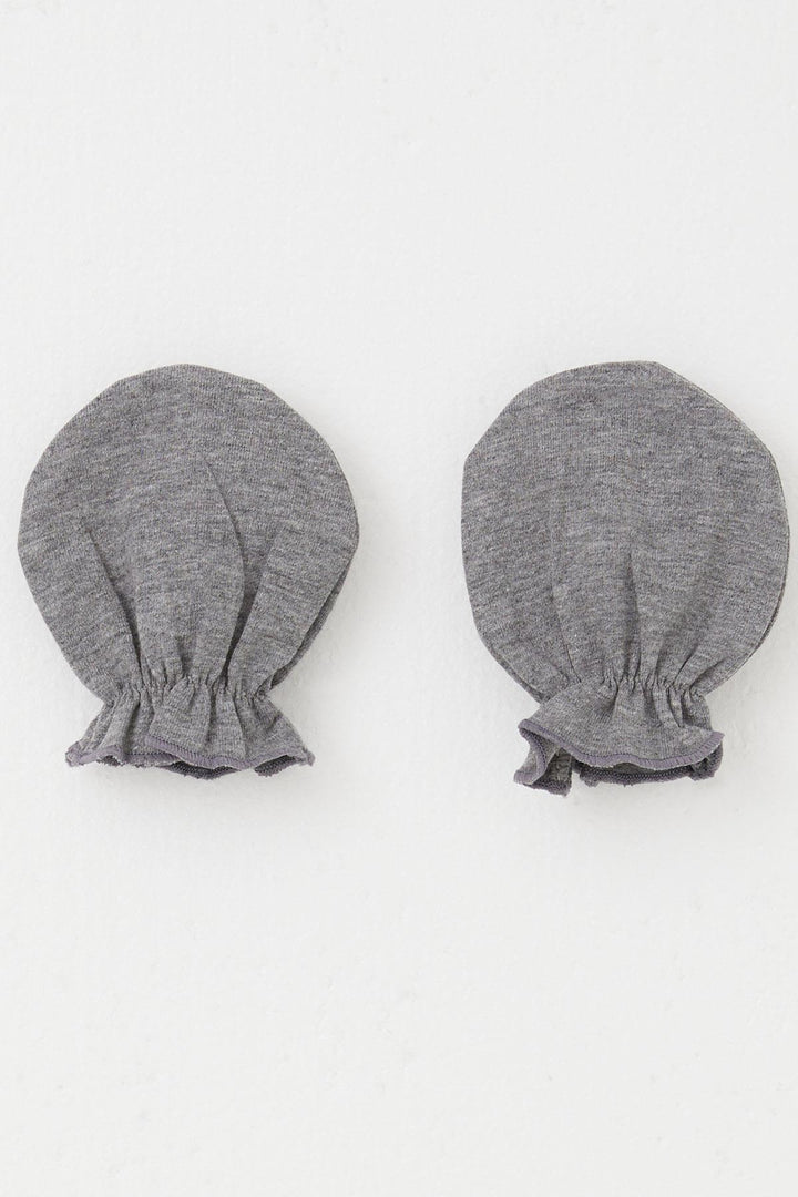BRE Breeze Newborn Baby Mittens Basic Standard, Dark Grey Melange - Bautzen