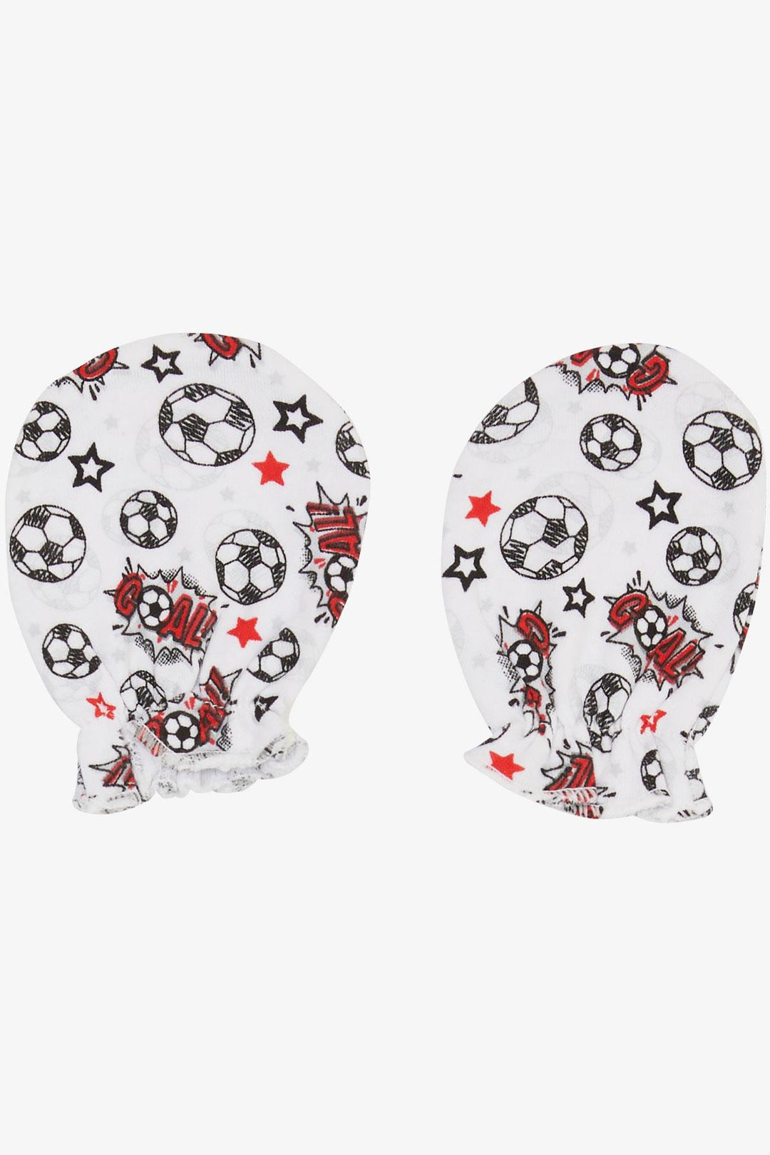 BRE Breeze Newborn Baby Mittens Football Themed White - Clinton