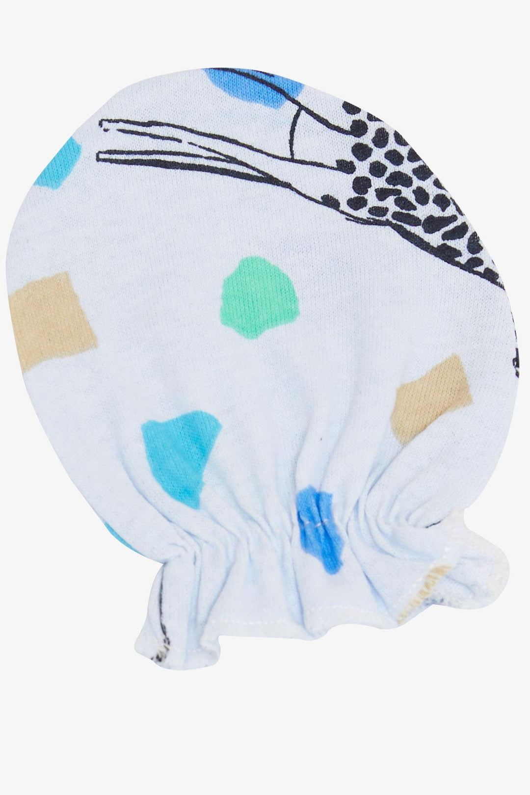 BRE Breeze Newborn Baby Mittens Giraffe Pattern Light Blue - Capannori