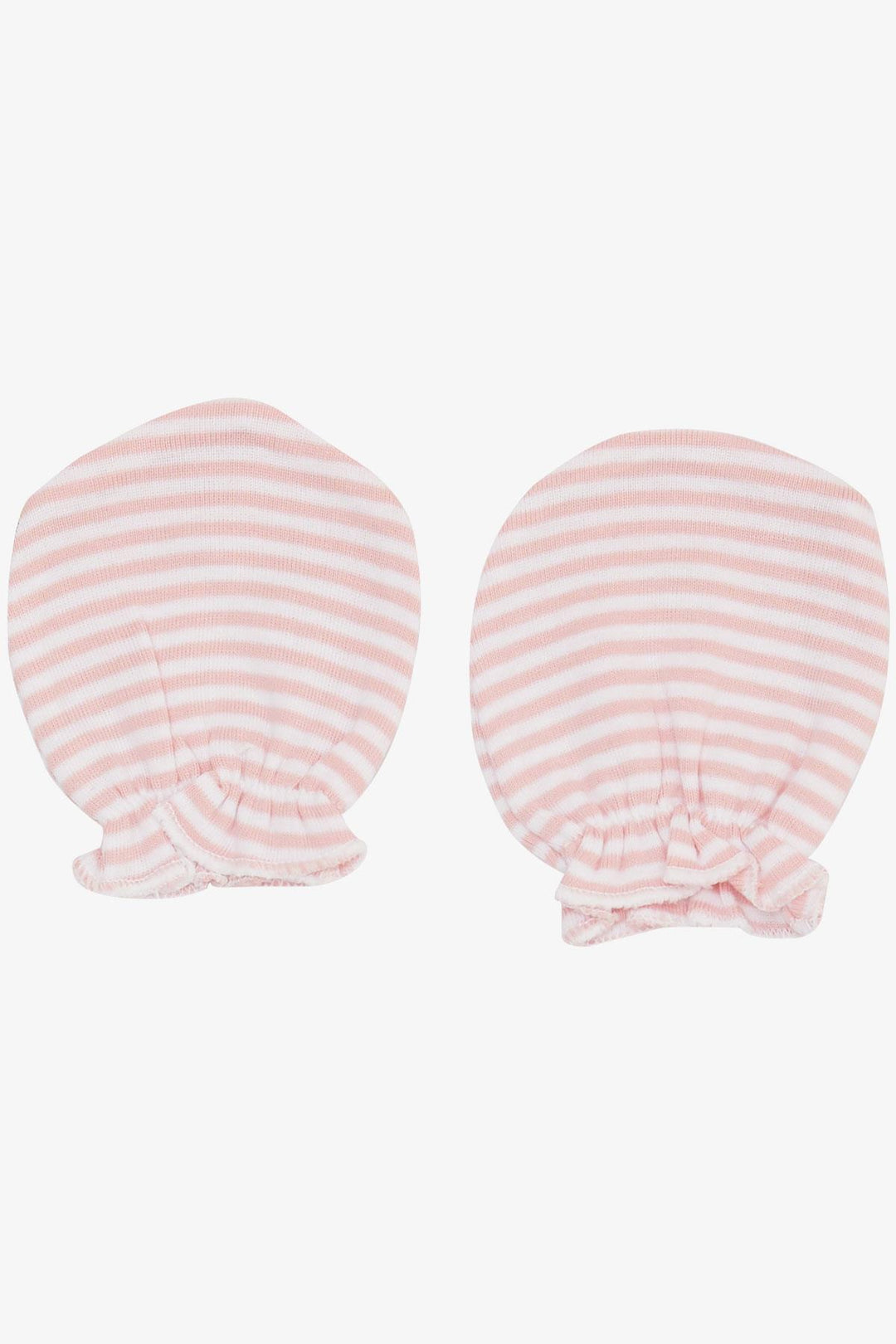 BRE Breeze Newborn Baby Mittens Striped Pink - Castricum