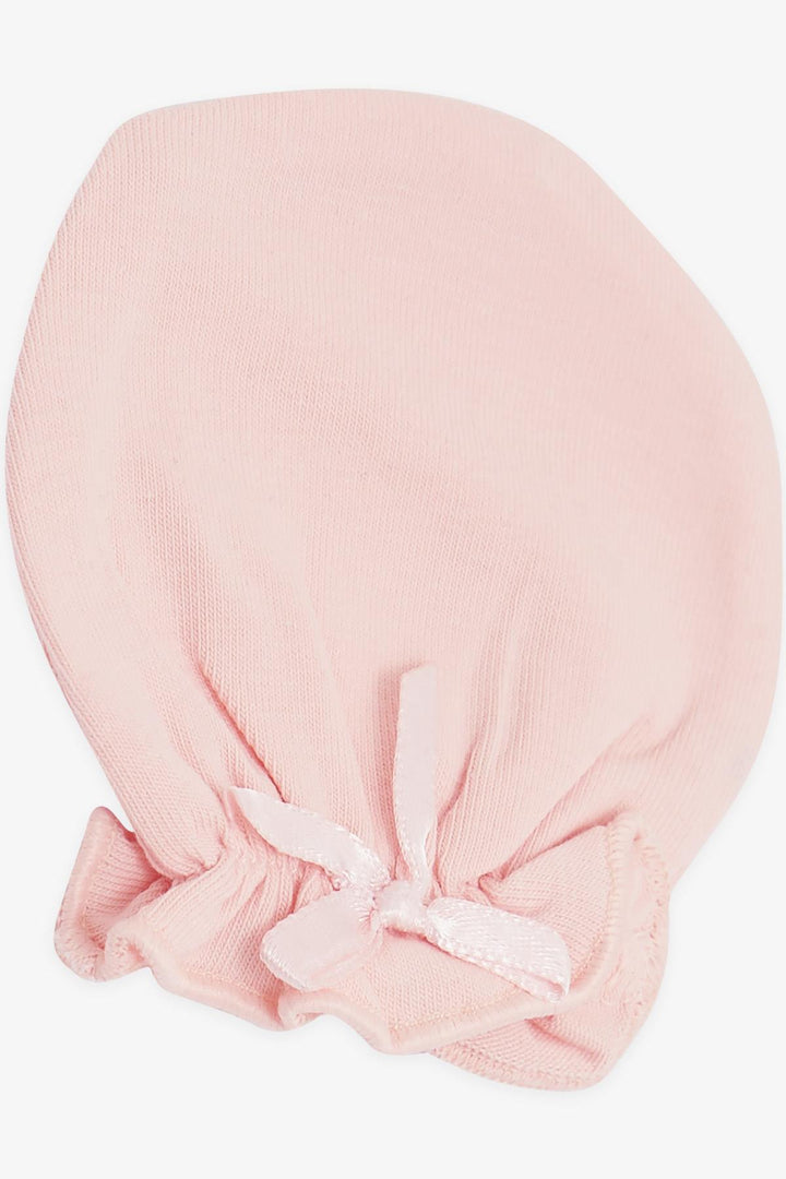BRE Breeze Newborn Baby Mittens with Bow Salmon - Coon Rapids