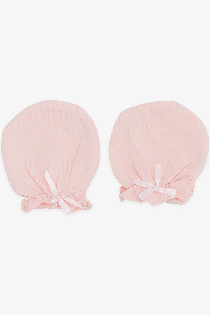 BRE Breeze Newborn Baby Mittens with Bow Salmon - Coon Rapids