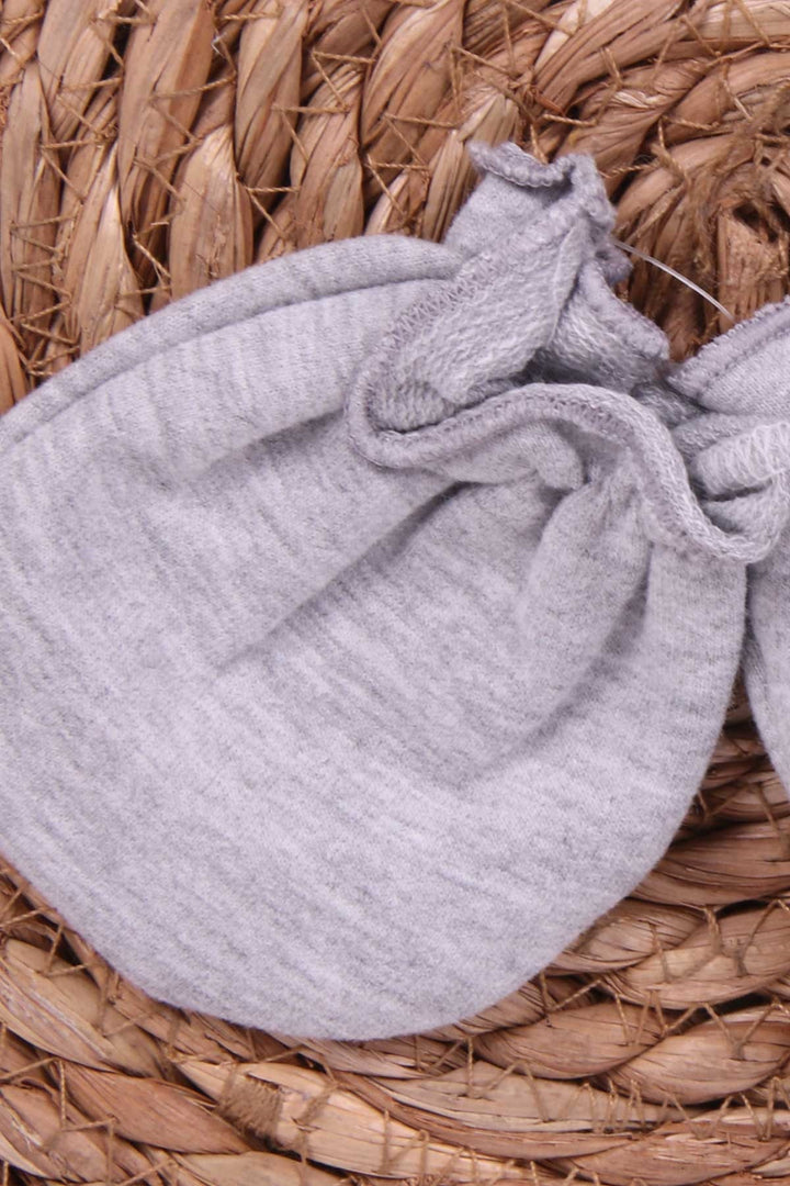BRE Breeze Newborn Baby Mittens Gray Melange - Napa
