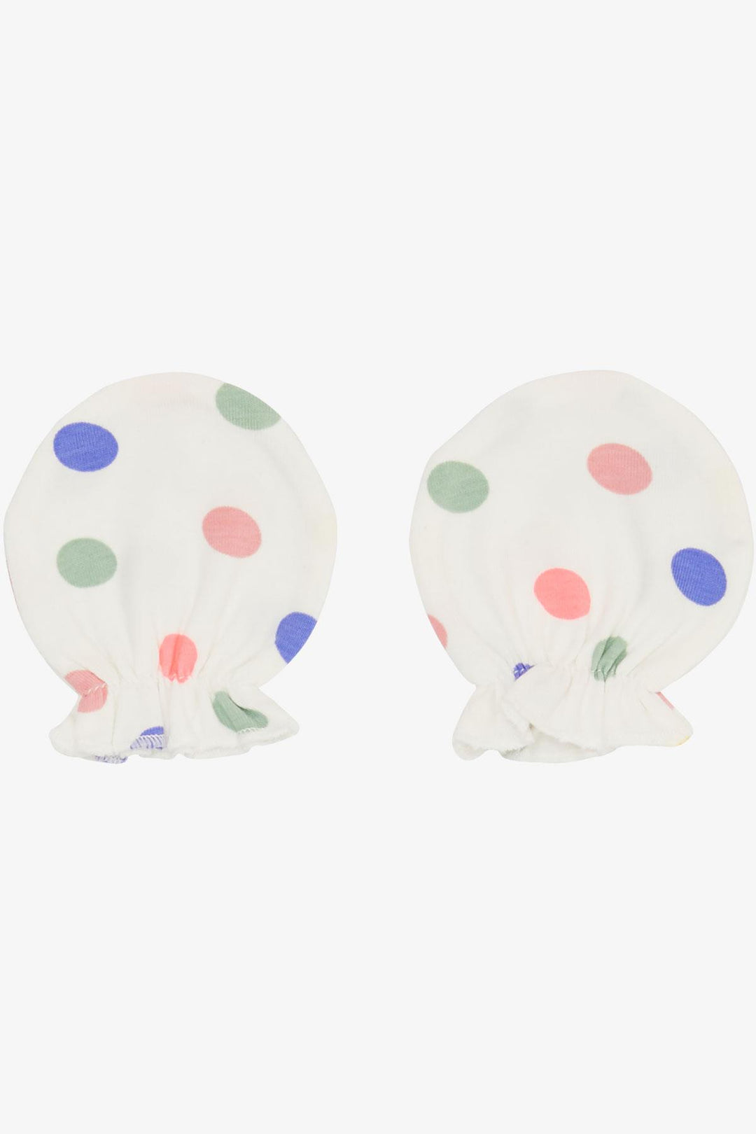 BRE Breeze Newborn Baby Mittens Colorful Polka Dot White - Muskogee