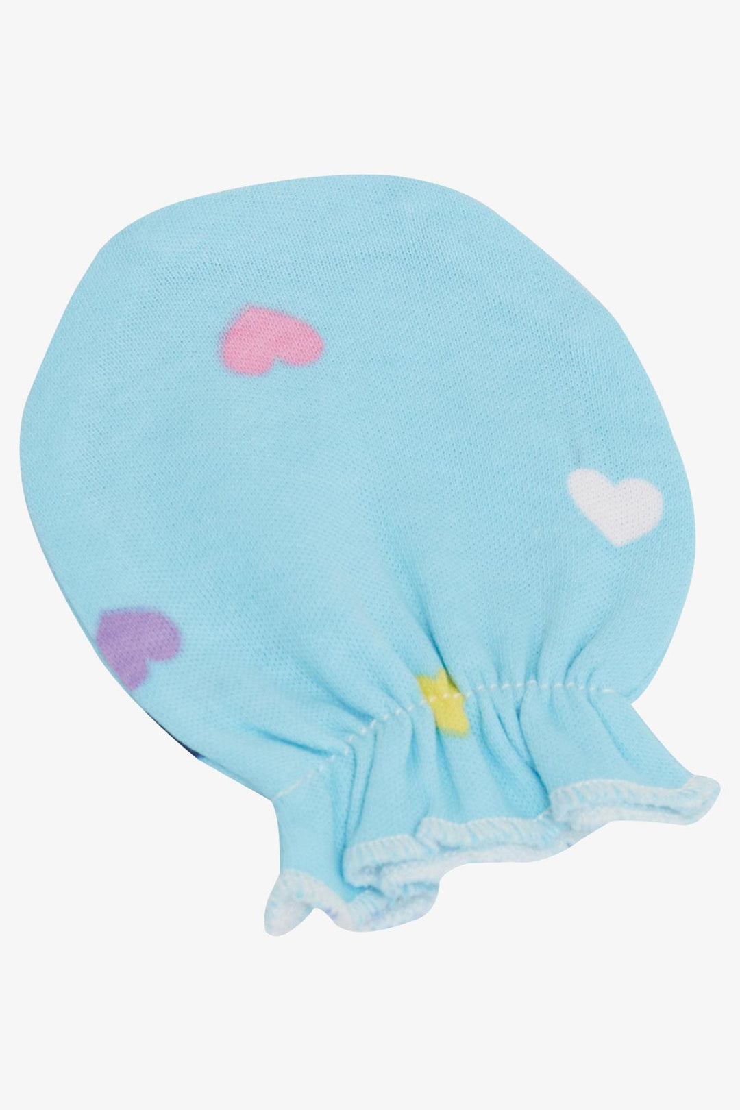 BRE Breeze Newborn Baby Mittens Colorful Heart Pattern Light Blue - Rochester
