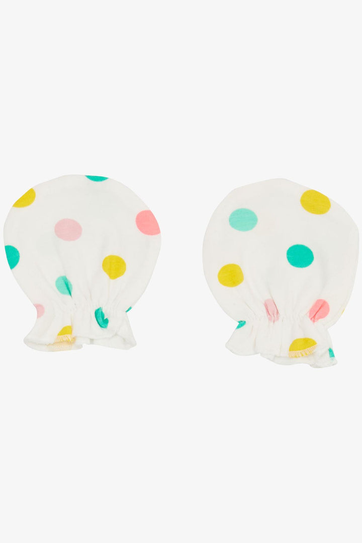 BRE Breeze Newborn Baby Mittens Colorful Polka Dot White - Queen Creek
