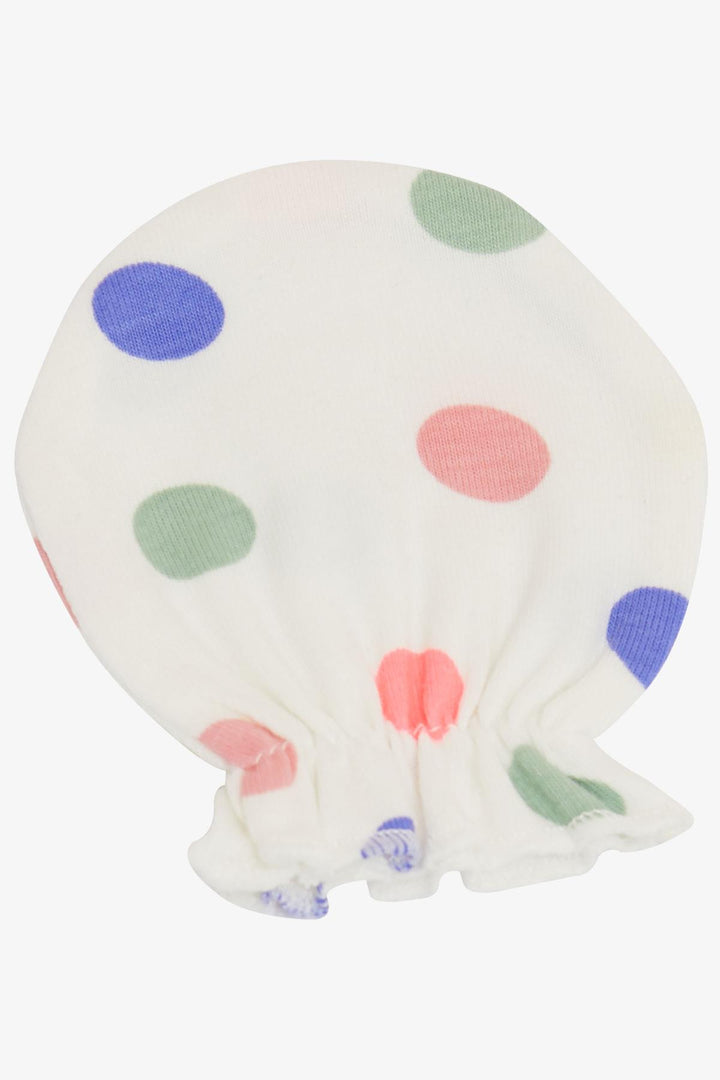 BRE Breeze Newborn Baby Mittens Colorful Polka Dot White - Muskogee
