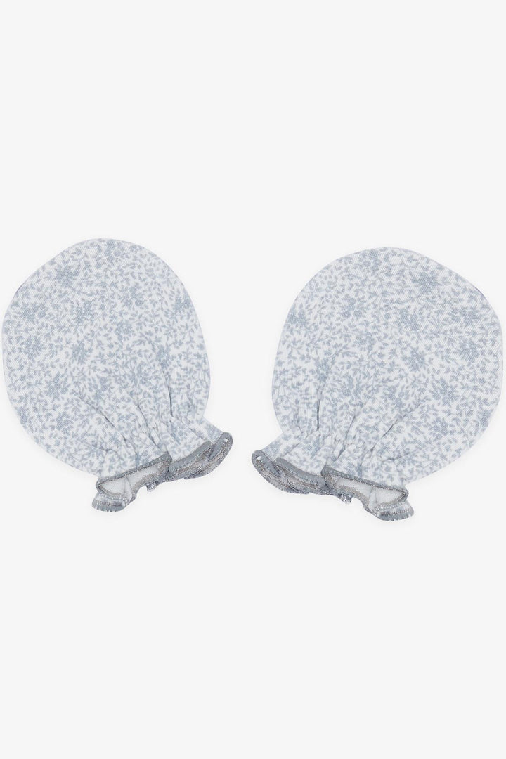 BRE Breeze Newborn Baby Mittens Leaf Pattern Gray - Pervomaisk
