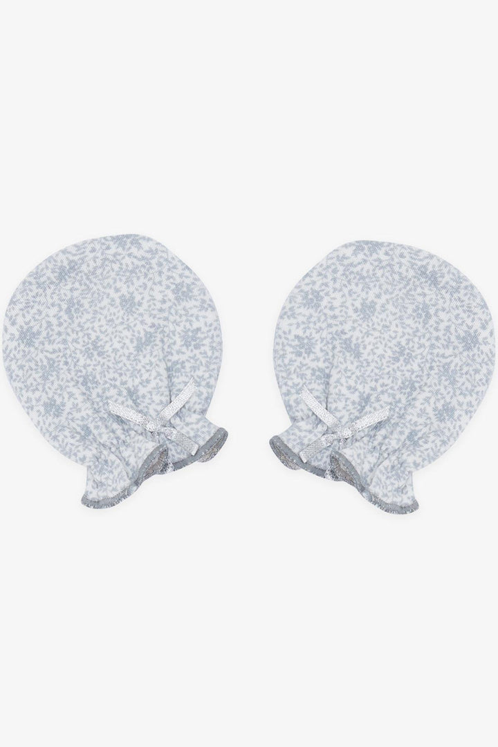 BRE Breeze Newborn Baby Mittens Leaf Pattern Gray - Pervomaisk
