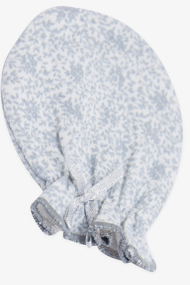 BRE Breeze Newborn Baby Mittens Leaf Pattern Gray - Pervomaisk