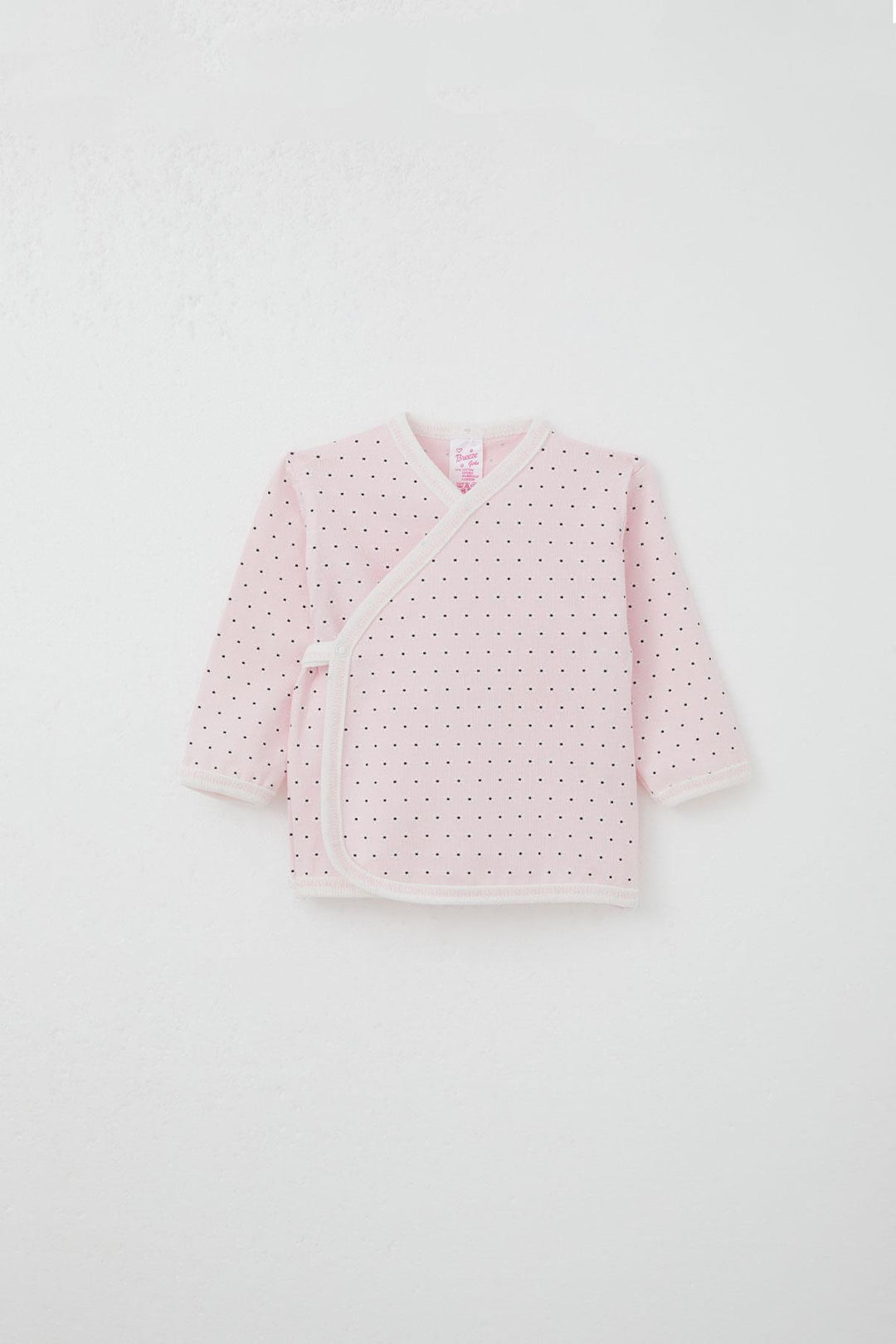 BRE Breeze Newborn Baby Internal External Snap Fastener 2-Piece Bodysuit Daisy Patterned 0-3 Months, Pink - Daugavpils