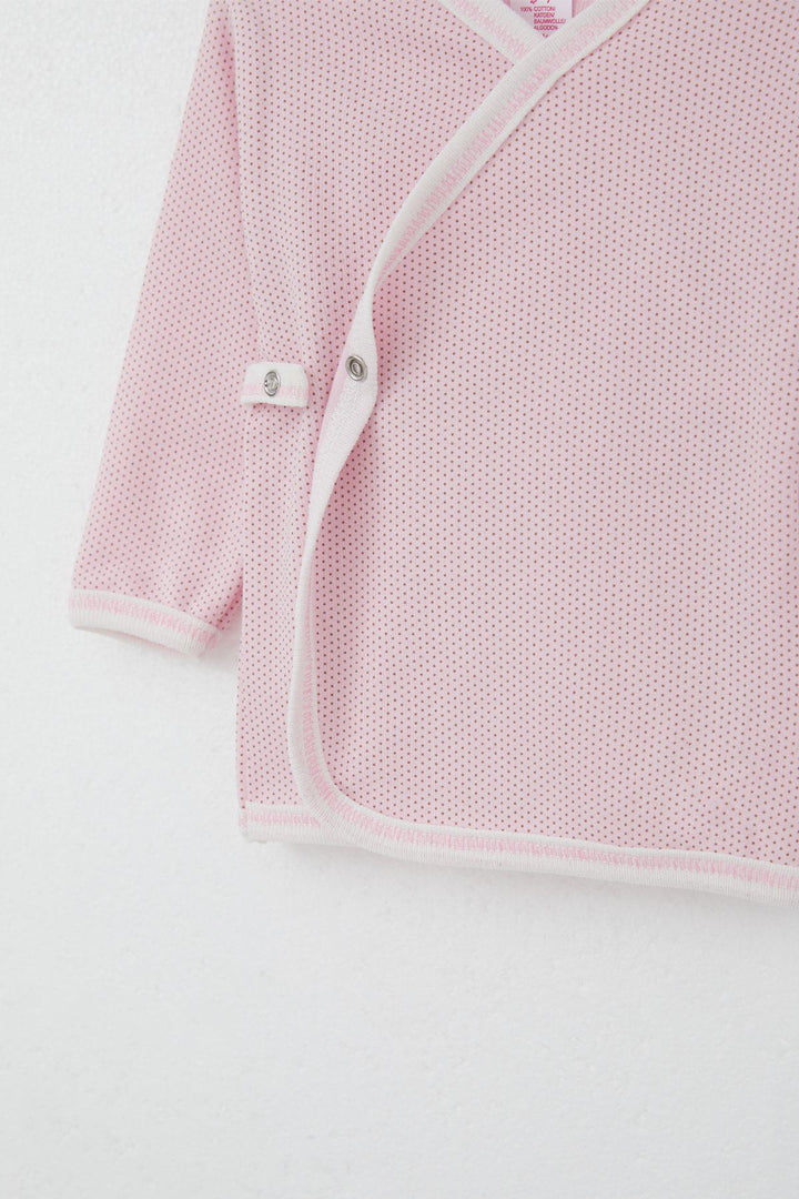 BRE Breeze Newborn Baby Internal External Snap Fastener 2-Piece Bodysuit Polka Dot Patterned 0-3 Months, Pink - El Paso de Robles