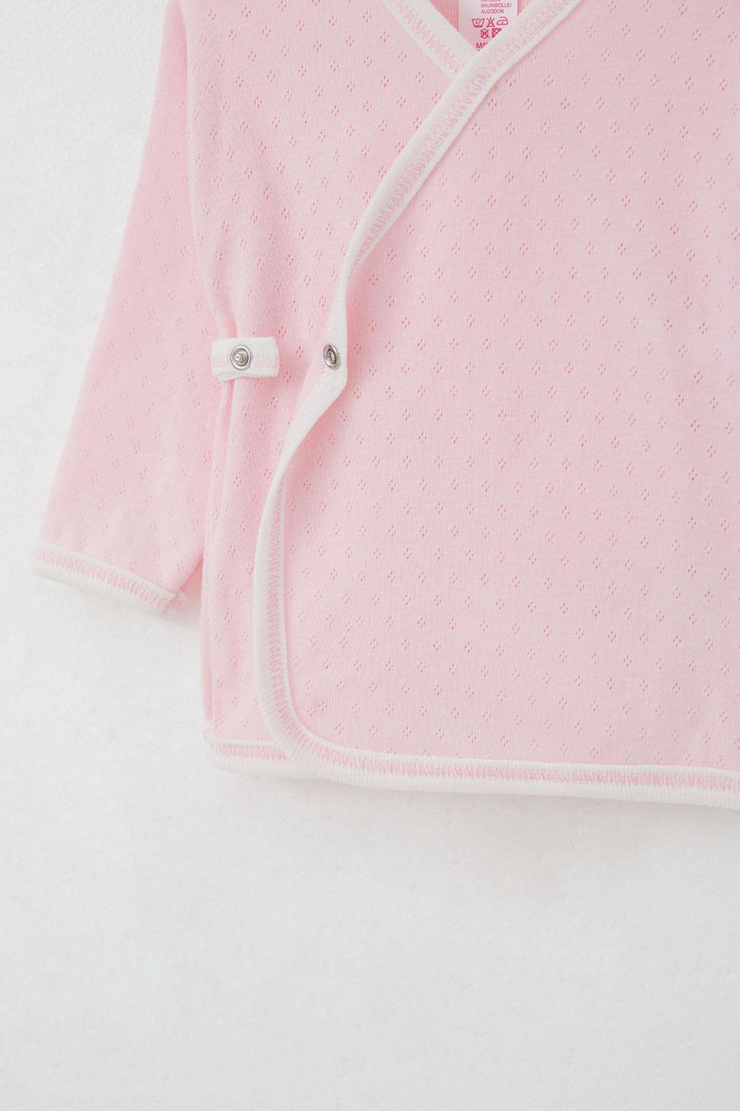 BRE Breeze Newborn Baby Internal External Snap Fastener 2-Piece Bodysuit Jacquard 0-3 Months, Pink - Culiacán