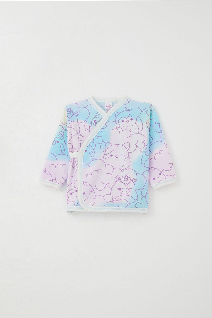 BRE Breeze Newborn Baby Internal External Snap Fastener 2-Piece Bodysuit with Owl Pattern 0-3 Months, Mixed Color - Delmenhorst