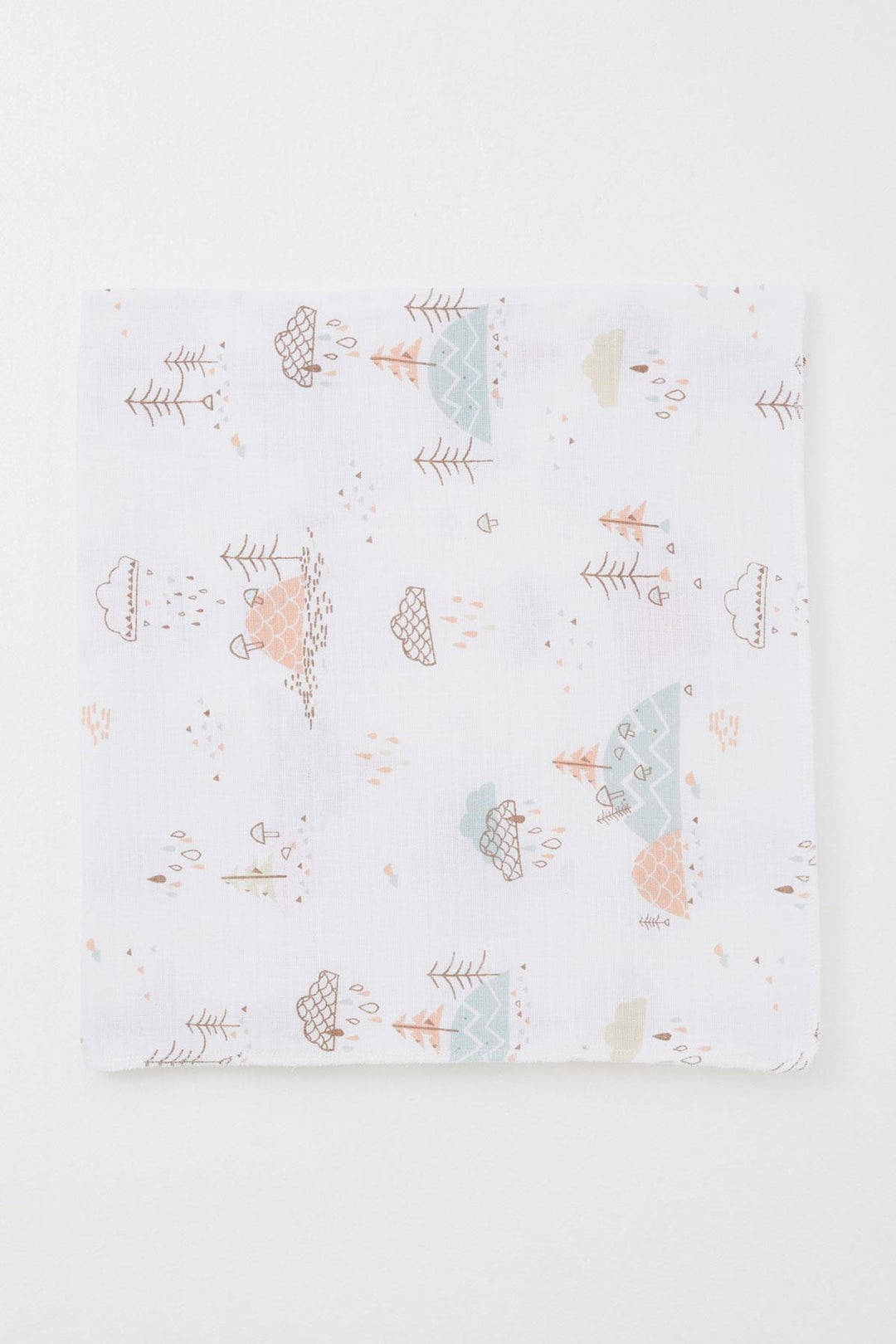BRE Breeze Newborn Baby Muslin Blanket Spring Themed Cloud Pattern Standard, Ecru - Cannes