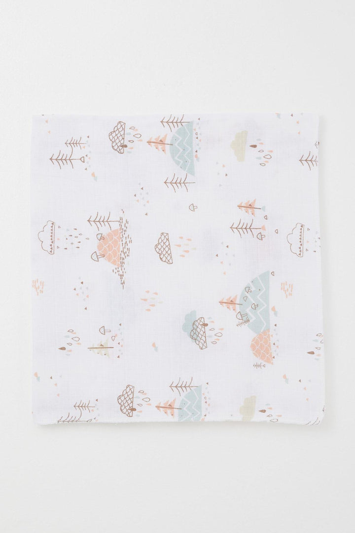 BRE Breeze Newborn Baby Muslin Blanket Spring Themed Cloud Pattern Standard, Ecru - Cannes