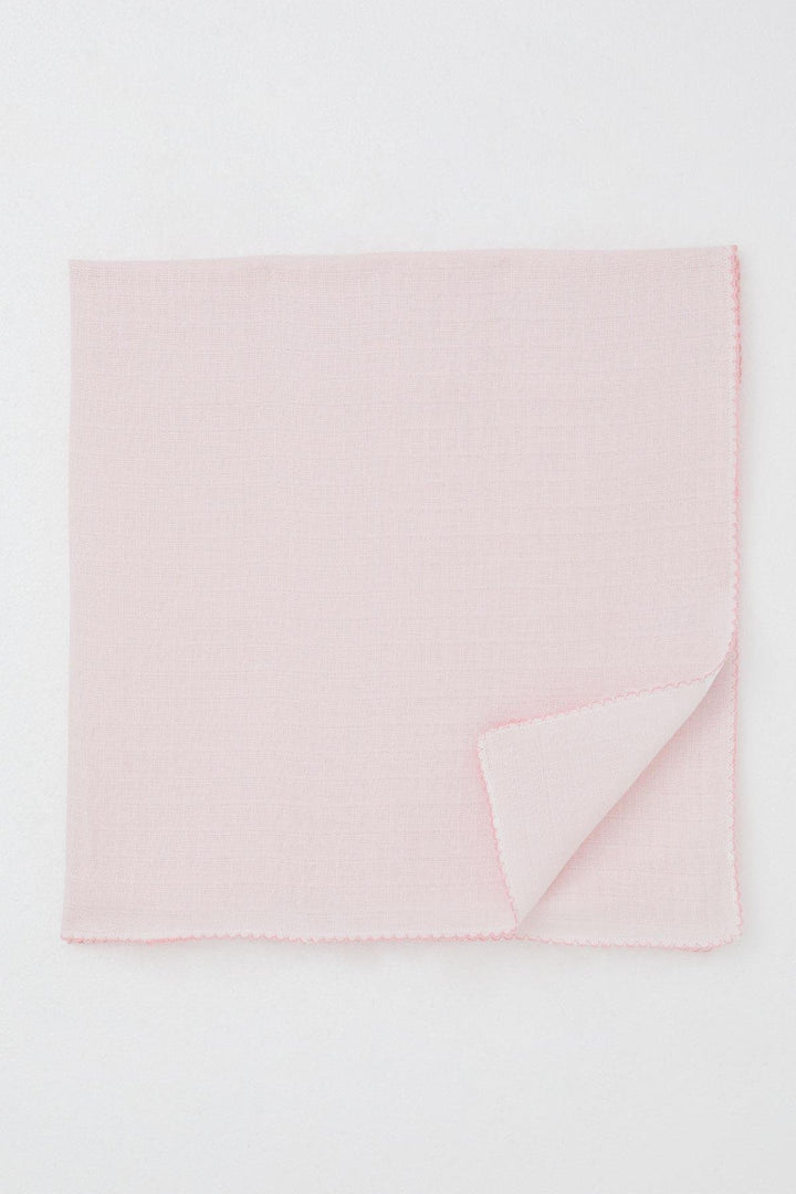 BRE Breeze Newborn Baby Muslin Blanket with Self-Patterned Standard, Pink - Solihull