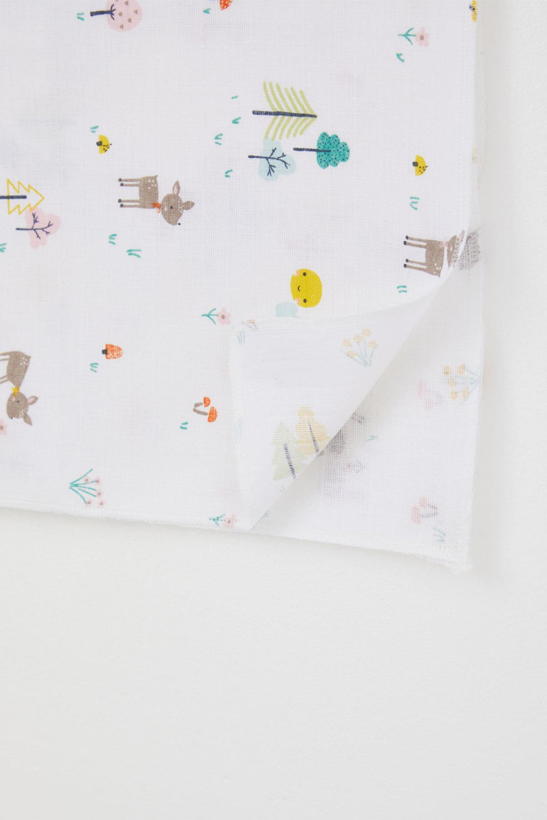 BRE Breeze Newborn Baby Muslin Blanket Spring Themed Fawn Pattern Standard, White - Miramar