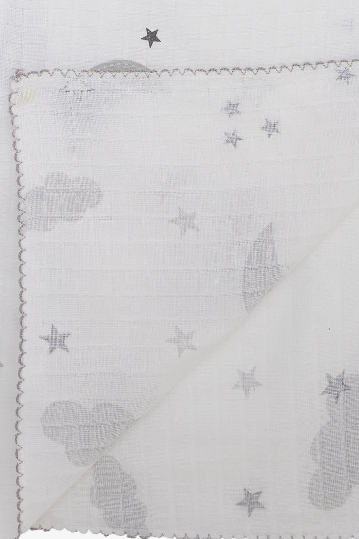 BRE Breeze Newborn Baby Muslin Blanket Sky Themed Ecru - Wentzville