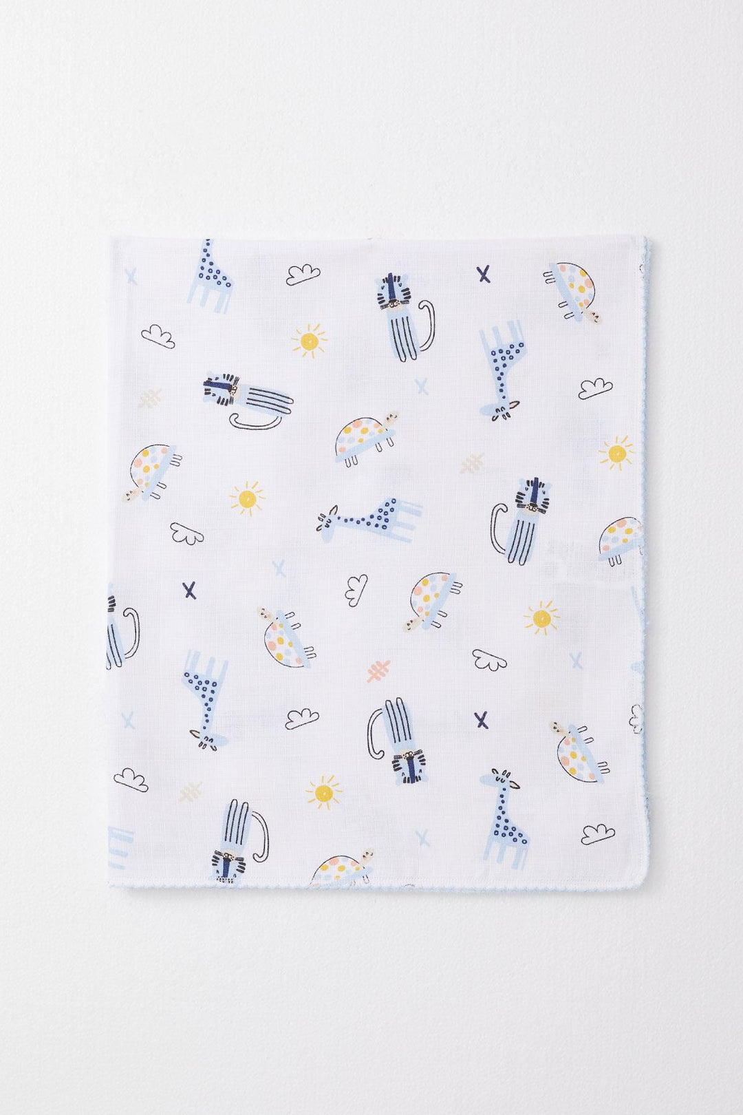 BRE Breeze Newborn Baby Muslin Blanket with Cute Animal Pattern White - Löhne