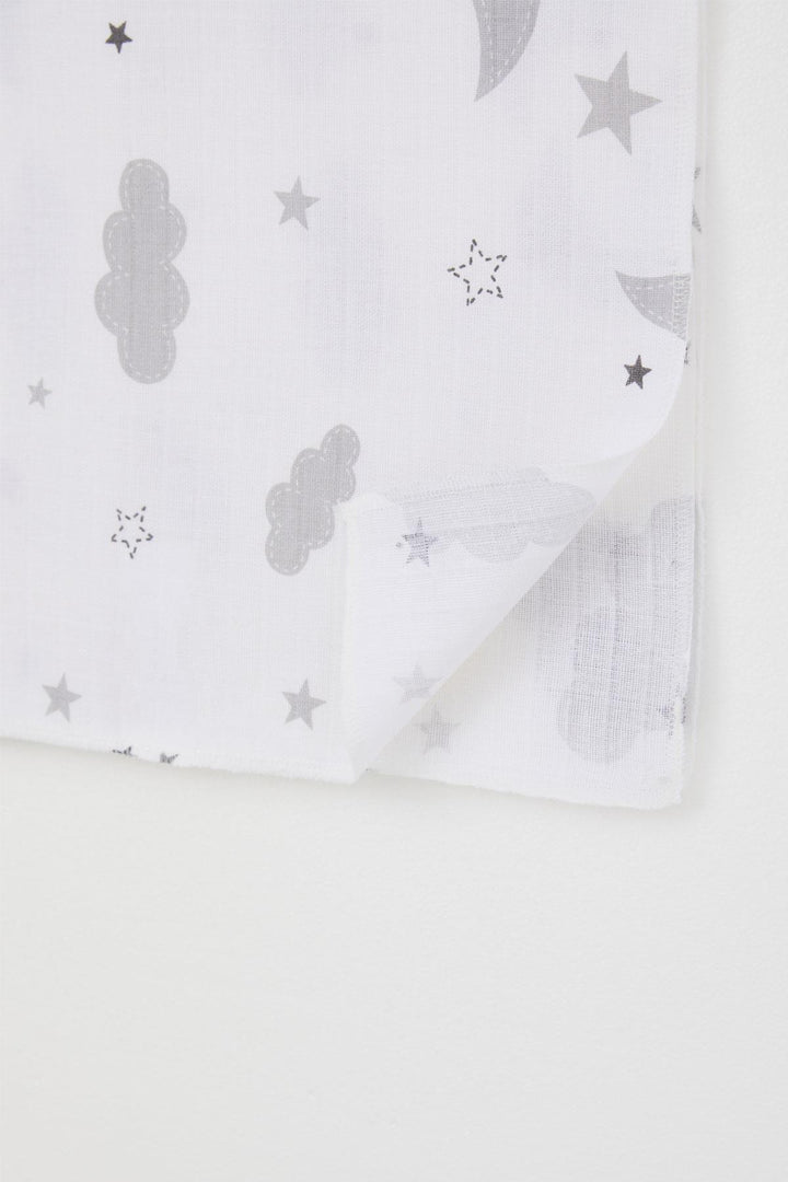 BRE Breeze Newborn Baby Muslin Blanket Sky Themed Standard, Ecru - Focşani