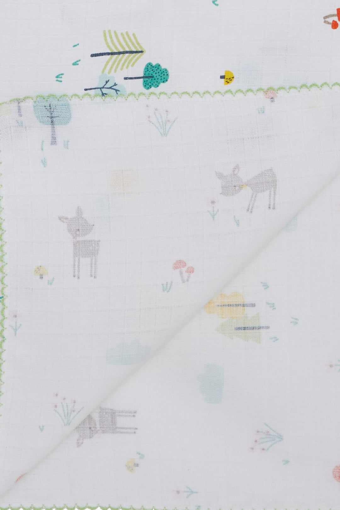 BRE Breeze Newborn Baby Muslin Blanket with Spring Themed Fawn Pattern Ecru - Port Arthur