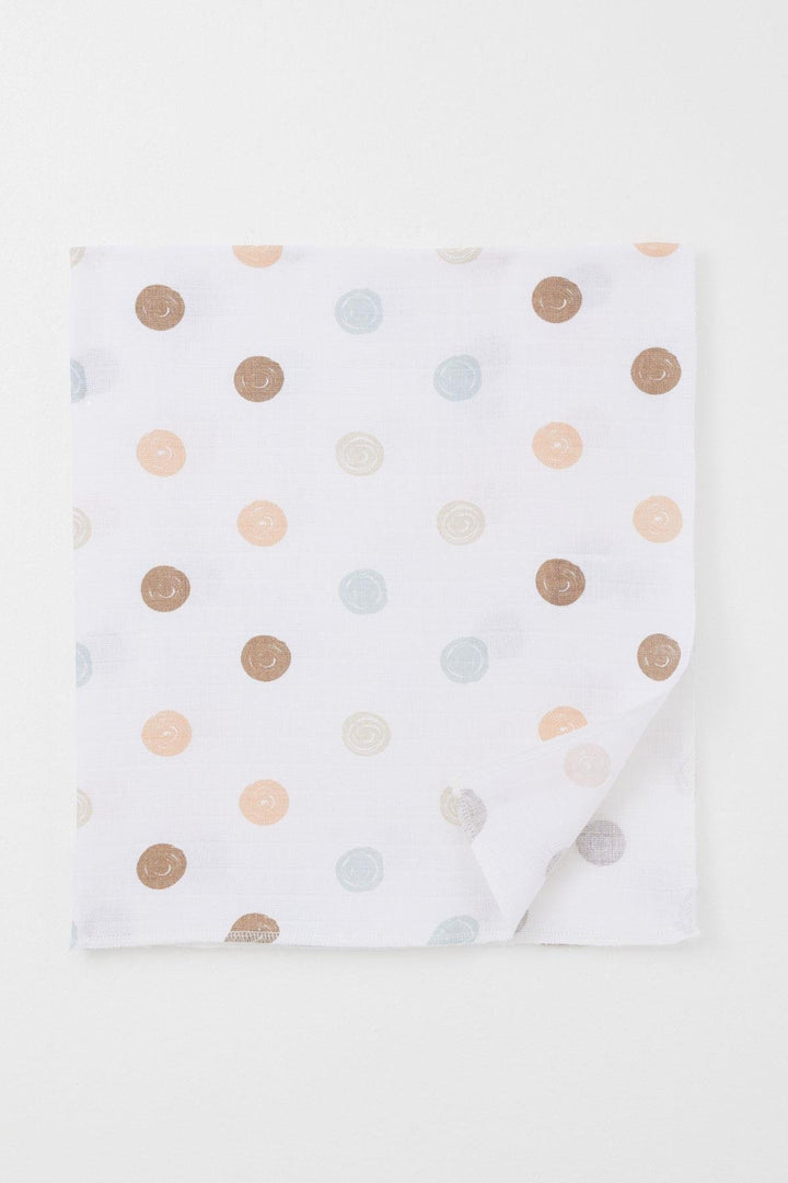 BRE Breeze Newborn Baby Muslin Blanket Colorful Dot Pattern Standard, Ecru - Mexico City