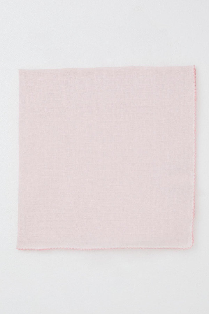 BRE Breeze Newborn Baby Muslin Blanket with Self-Patterned Standard, Pink - Solihull